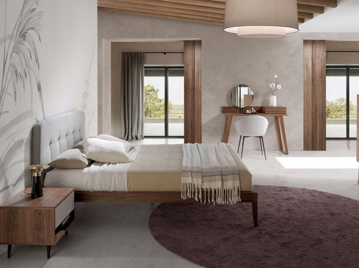 SCHMINKTISCH Schminktisch aus Nussbaumholz mit Spiegel 120/45/126 cm - Nussbaumfarben, Holz (120/126/45cm) - ANGEL CERDA