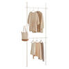TELESKOP GARDEROBEN SYSTEM Weiß - Weiß, Kunststoff (113/285/1cm) - SoBuy