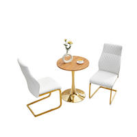 ESSGRUPPE DE-39417 3-teilig, mit 2 Stühlen und Rautenmuster Weiß - Weiß, Metall (60/72/60cm) - ComfortXL