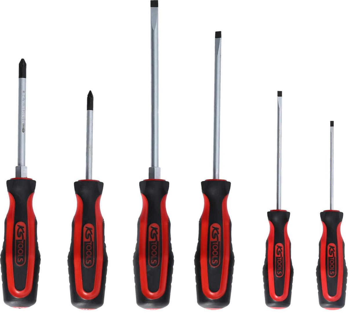 ERGOTORQUEPLUS SCHRAUBENDREHER-SATZ, 6-TLG SCHLITZ, PZ - Multicolor, Kunststoff/Metall (31/14/50cm) - KS Tools