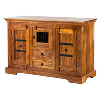 KOMMODE Akazie 130x50x85 honig lackiert OXFORD #0412 - Braun, Holz (130/85/50cm) - Massivmoebel24