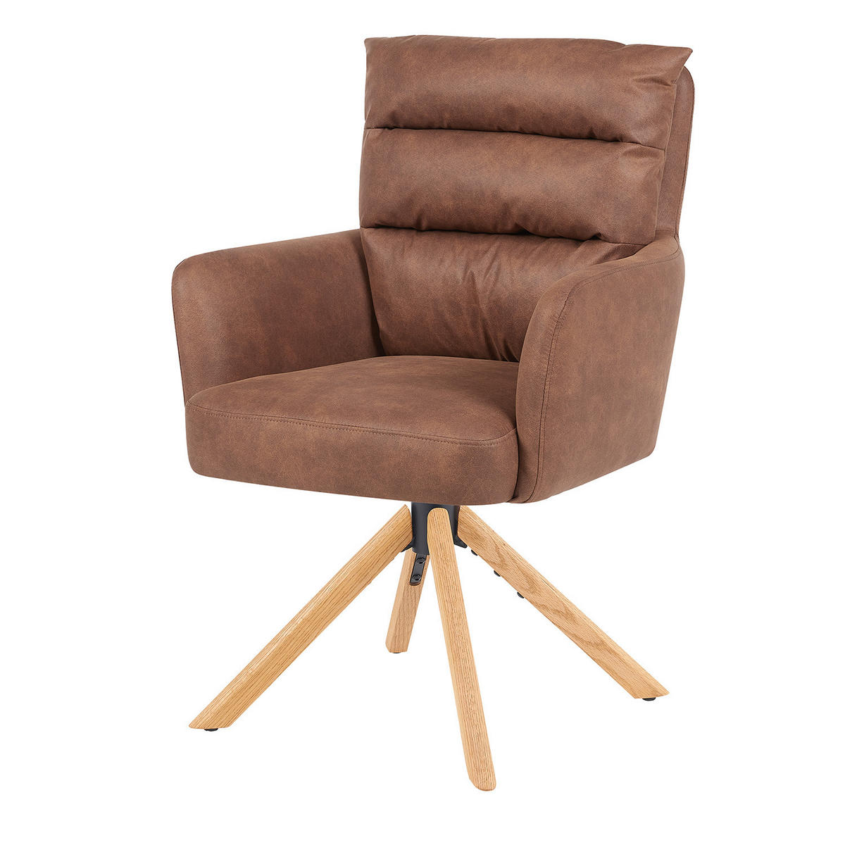 ARMLEHNSTUHL Mika-Jule 2er-Set - Honigeiche/Braun, Eichenholz/Holz (59/94/66cm) - DUBI Möbel