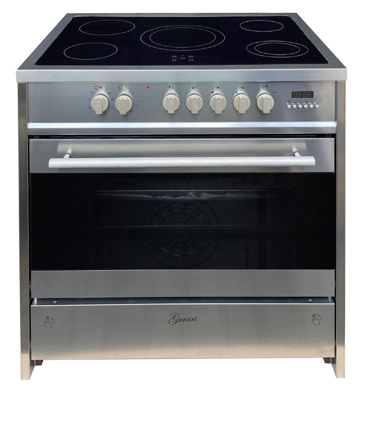 ELEKTRO-STANDHERD GCH E 912 X 90 cm Edelstahl - Silberfarben, Metall (90/94/61.5cm) - Gurari