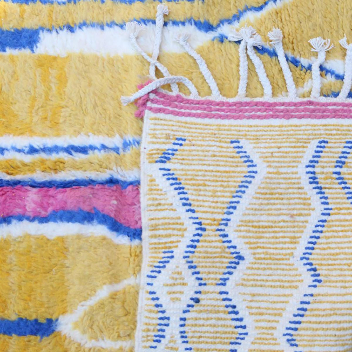 BERBERTEPPICH aus reiner Wolle 145x 259 cm - Gelb, Naturmaterialien (145/259cm) - AFK Living