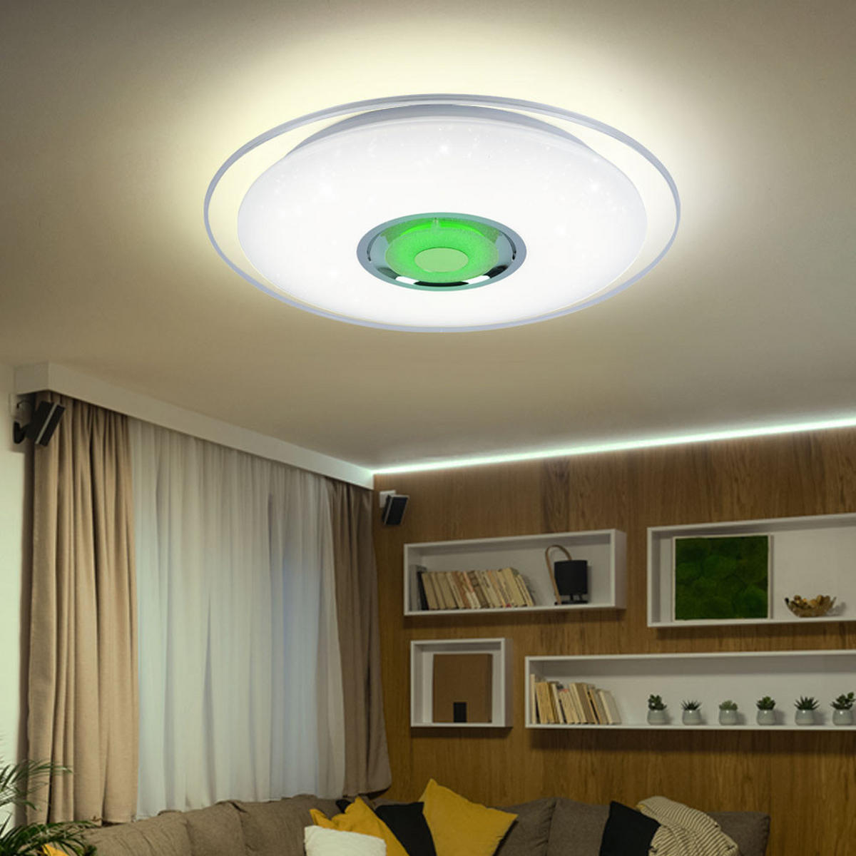 LED DECKENLEUCHTE Metall Weiß TUNE - Weiß, Metall (47.5/47.5/5.7cm) - Globo Lighting