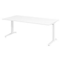 SCHREIBTISCH Serie-XB 100/200/74 cm in Weiß/Weiß - Weiß, Holzwerkstoff (100/200/74cm) - bümö