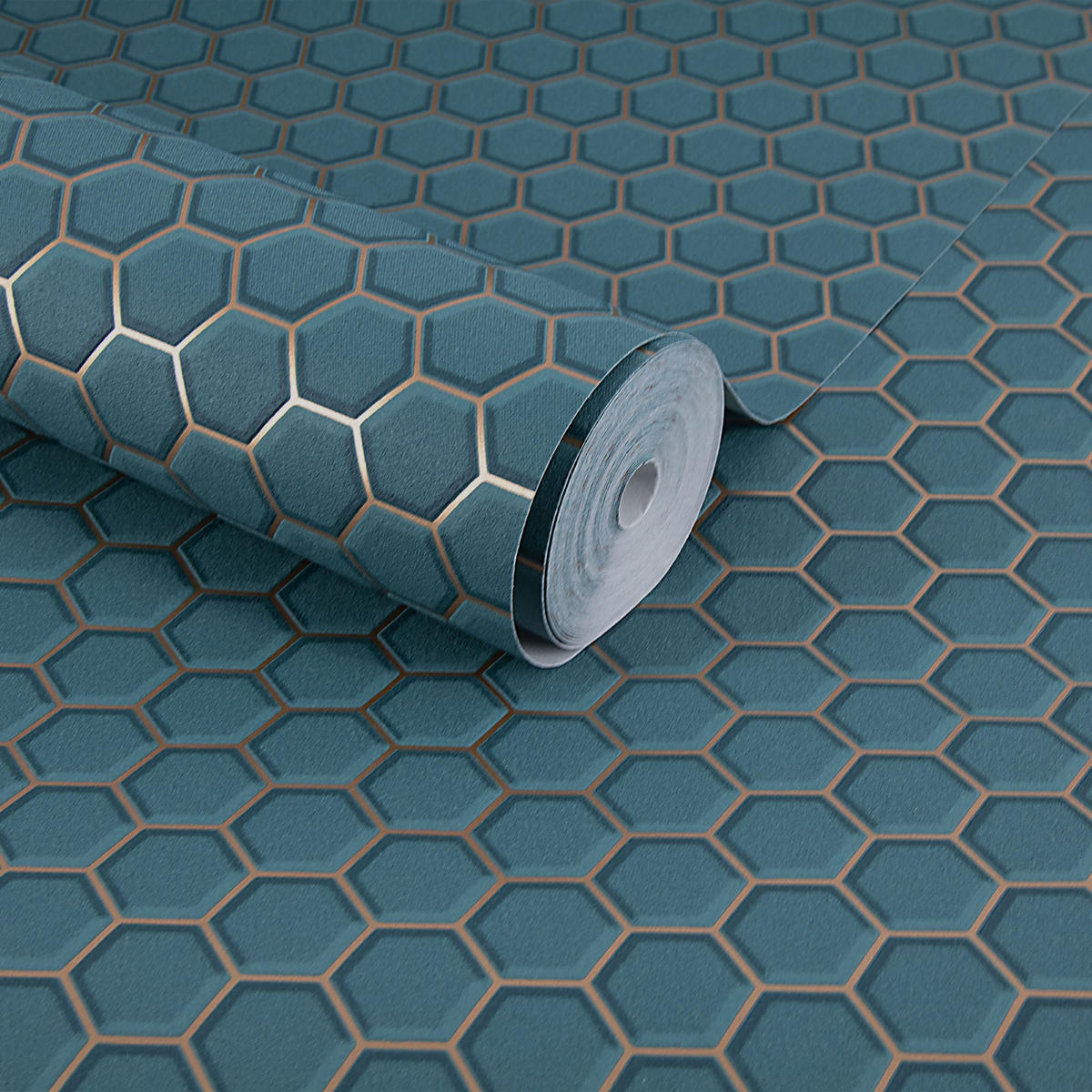 VLIESTAPETE Hexagon Chic 1000x52cm - Grün, Papier/Kunststoff (52/1000cm) - Superfresco Easy
