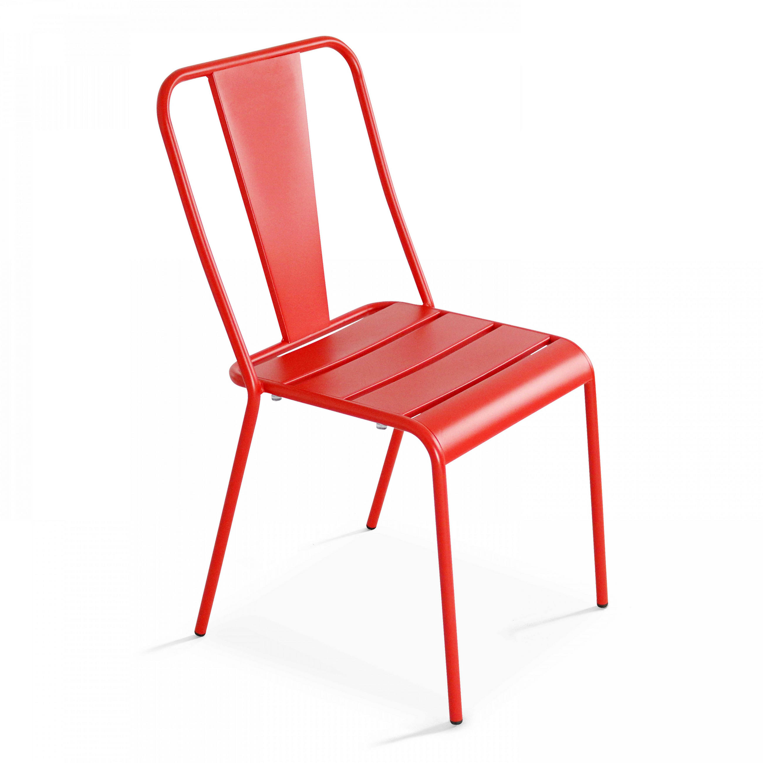 GARTENSTUHL, Rot - Rot, Metall (49/83/43cm) - Oviala