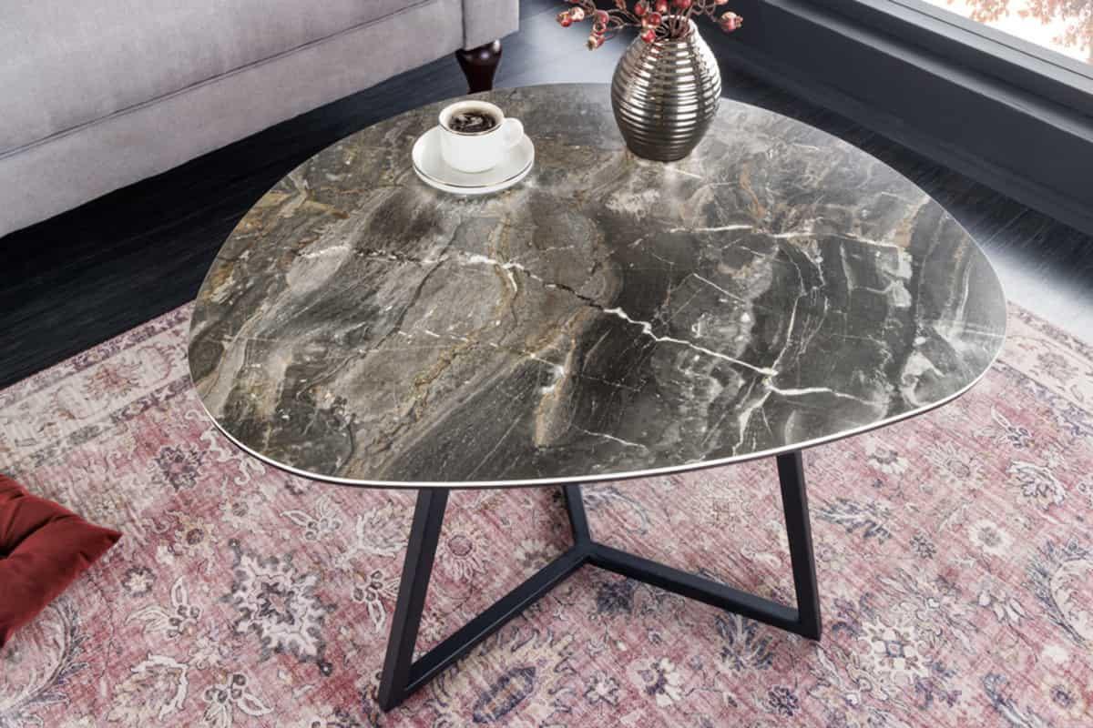 COUCHTISCH MARVELOUS Marmor rechteckig Taupe 70cm - Taupe/Braun, Glas/Keramik (55/70/45cm) - riess-ambiente