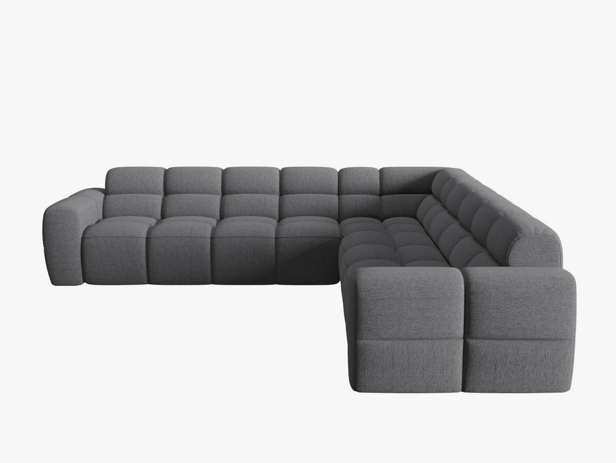 ECKSOFA Lisa aus strukturiertem Stoff grau 5 Sitzplätze - Grau, Textil (310/310cm) - Micadoni