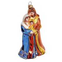 CHRISTBAUMSCHMUCK Heilige Familie Mehrfarbig 15cm (Glas / 1 Stk.) - Multicolor, Glas (6/15/6cm) - Krebs Glas Lauscha