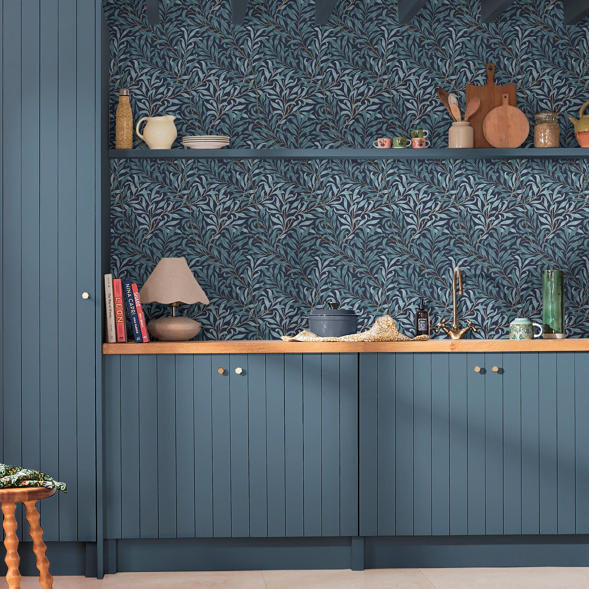 VLIESTAPETE Willow Bough Tiefblau - Blau, Papier/Kunststoff (52/1000cm) - Graham & Brown