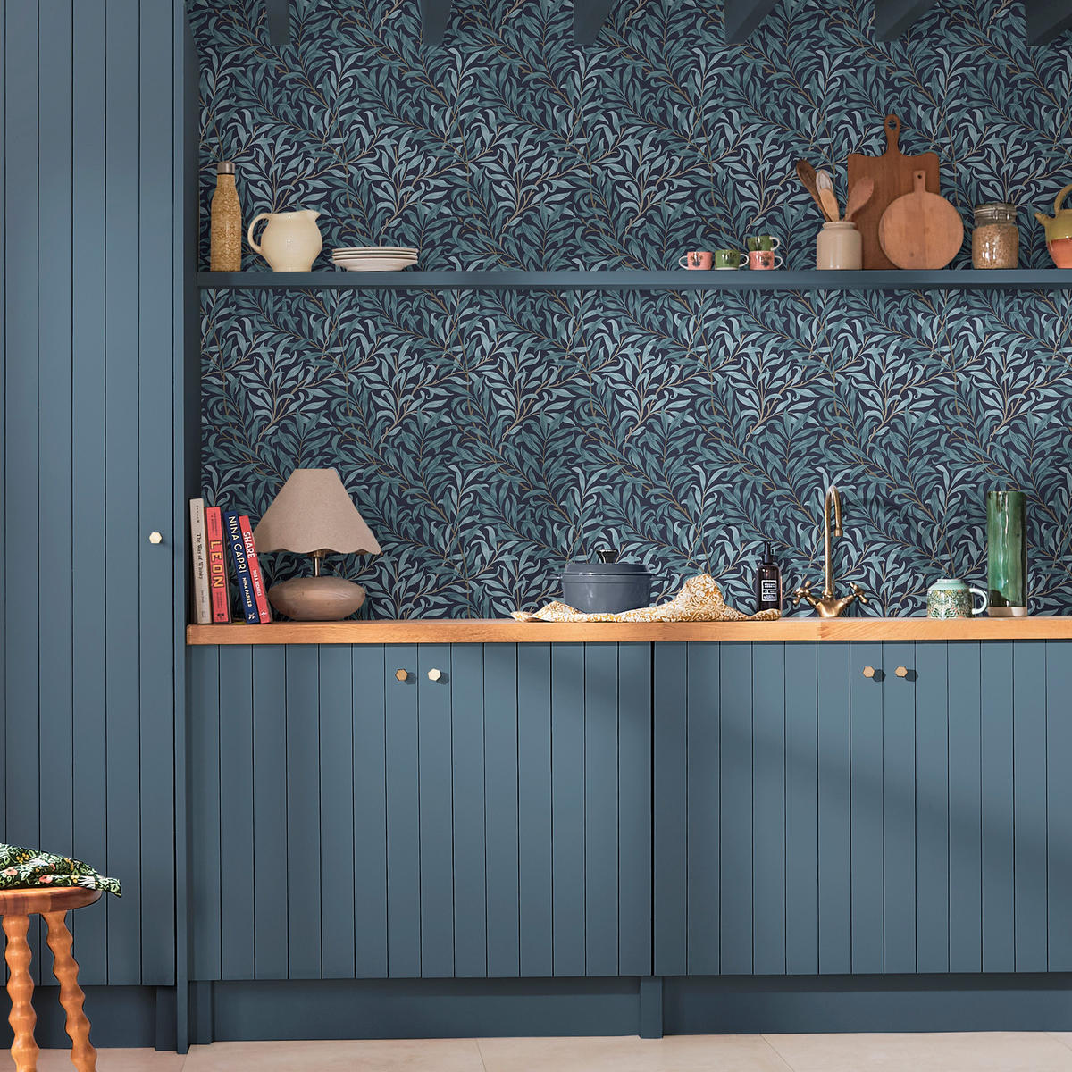 VLIESTAPETE Willow Bough Tiefblau - Blau, Papier/Kunststoff (52/1000cm) - Graham & Brown