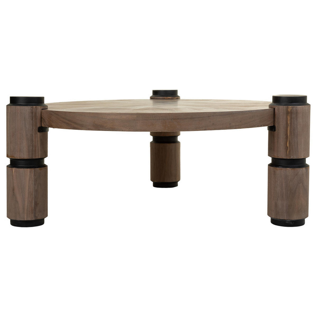 COUCHTISCH aus Holz und Metall D110x46 cm - Braun, Holz (110/110/46cm) - Wanderlust