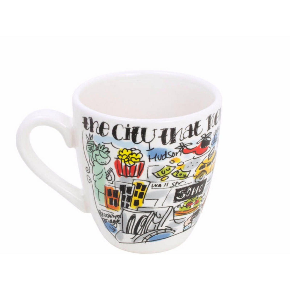 MINI-BECHER New York in Bunt - 200 ml - Multicolor, Keramik (0.2L) - Blond Amsterdam