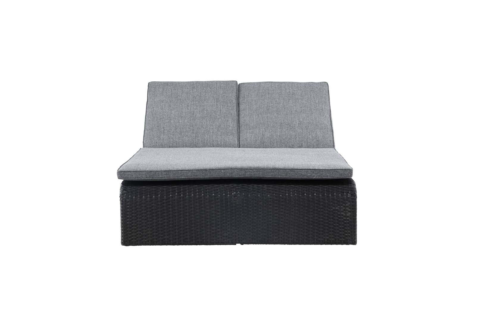 SONNENLIEGE schwarz - Schwarz, Holzwerkstoff (119/32/196cm) - ebuy24