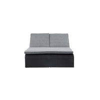 SONNENLIEGE schwarz - Schwarz, Holzwerkstoff (119/32/196cm) - ebuy24