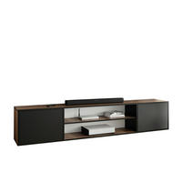 TV-LOWBOARD EDI 4 Craft Gold Eiche / Schwarz – 2-türig - Honigeiche/Schwarz, Holzwerkstoff (206.4/42/38.9cm)