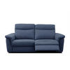 SOFA JONES 2-Sitzer mit 2 Relaxfunktionen, dunkelblau - Schwarz/Dunkelblau, Holz/Kunststoff (166/102/99cm) - Courtois Laville