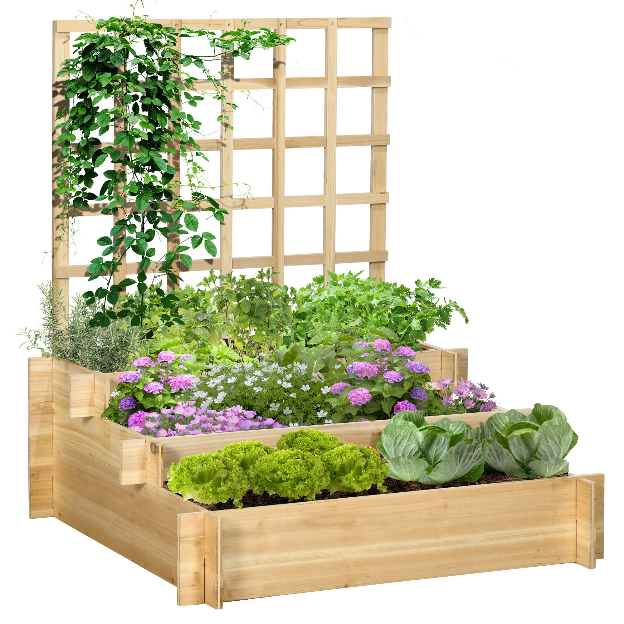 ComfortXL Hochbeet Natur 95x110x95 cm