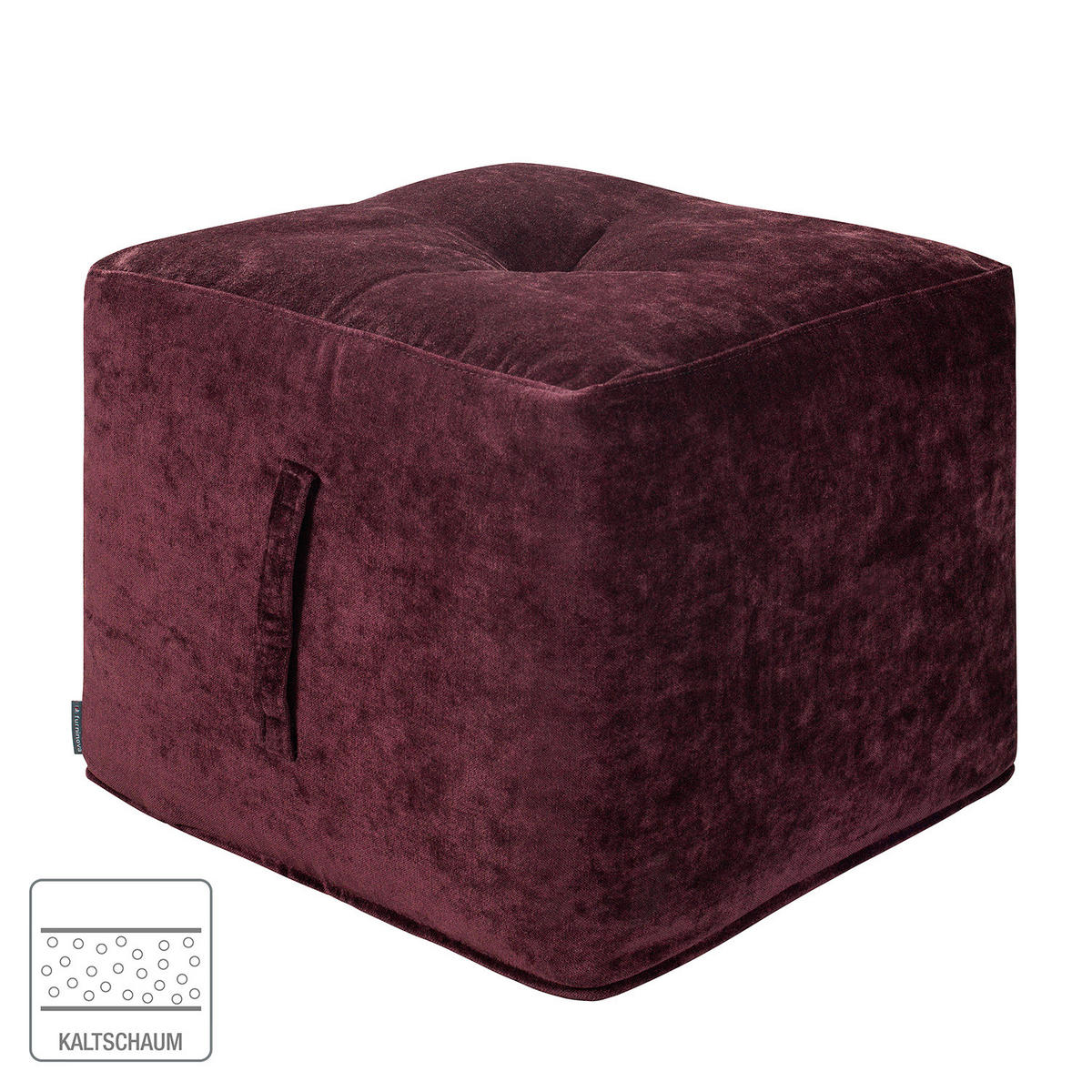 SITZWÜRFEL - Samt - Zwetschgefarben, Textil (47/42/47cm) - home24