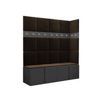 GARDEROBEN-SET Orion II - Graphitfarben/Braun, Holzwerkstoff/Kunststoff (168/186/46cm) - MIRJAN24