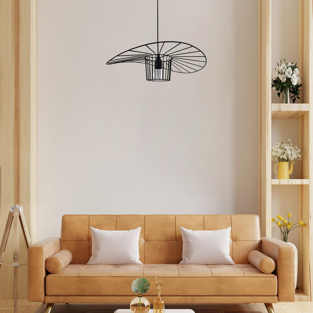 PENDELLEUCHTE Orvelte 50/24 cm - Schwarz, Metall (24/41/24cm) - Bamyum