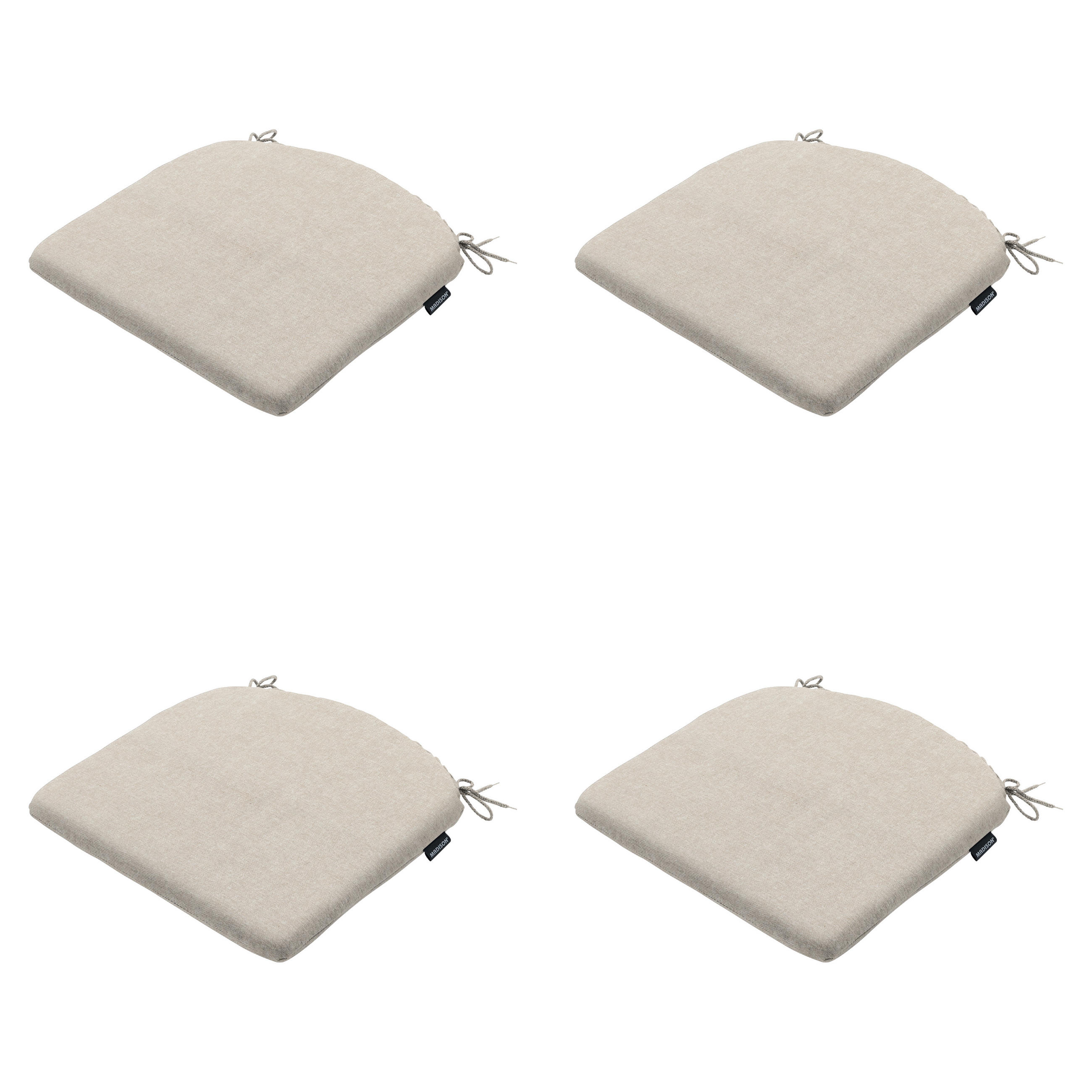 SITZKISSEN Panama - Beige - 46/48/4,5 cm - 4er-Set - Beige, Textil (48/4/46cm) - Madison