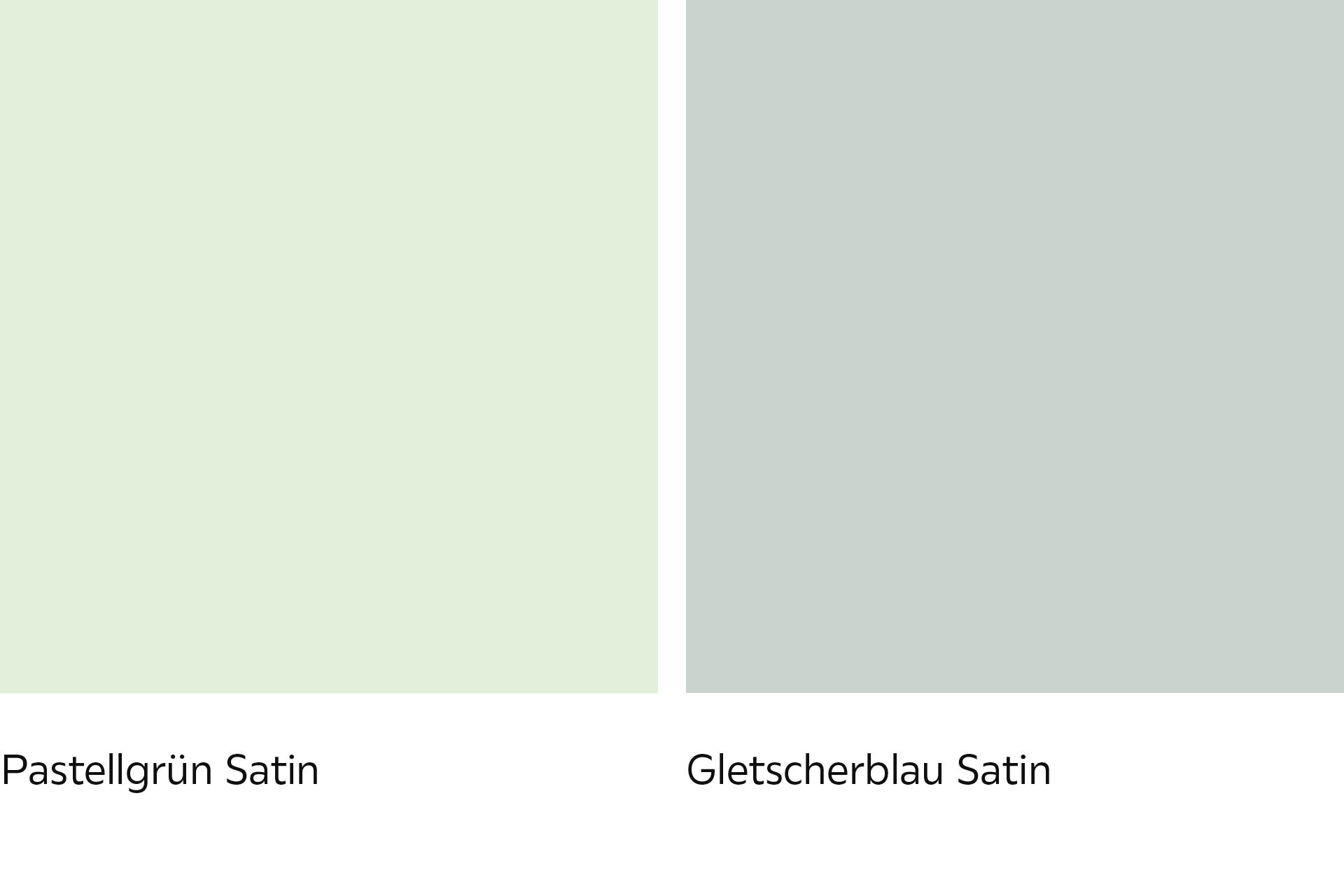 Pastellgrün und Gletscherblau