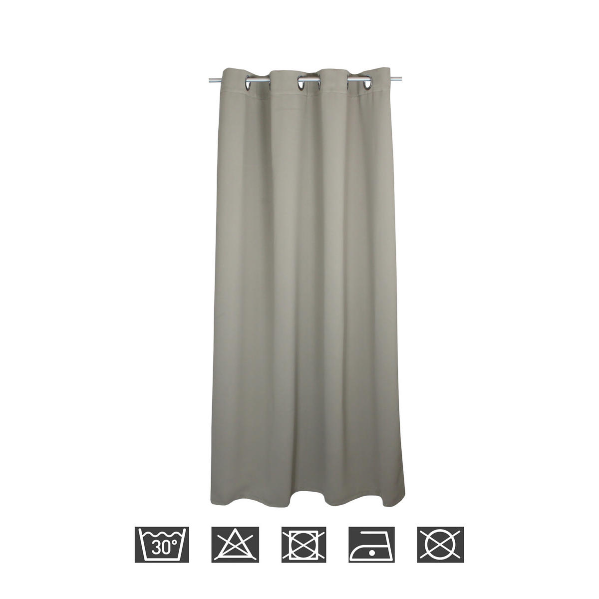 VERDUNKELUNGSVORHANG Ösen 140/175 cm Hell Taupe - Taupe, Textil (140/175cm) - TiborTex