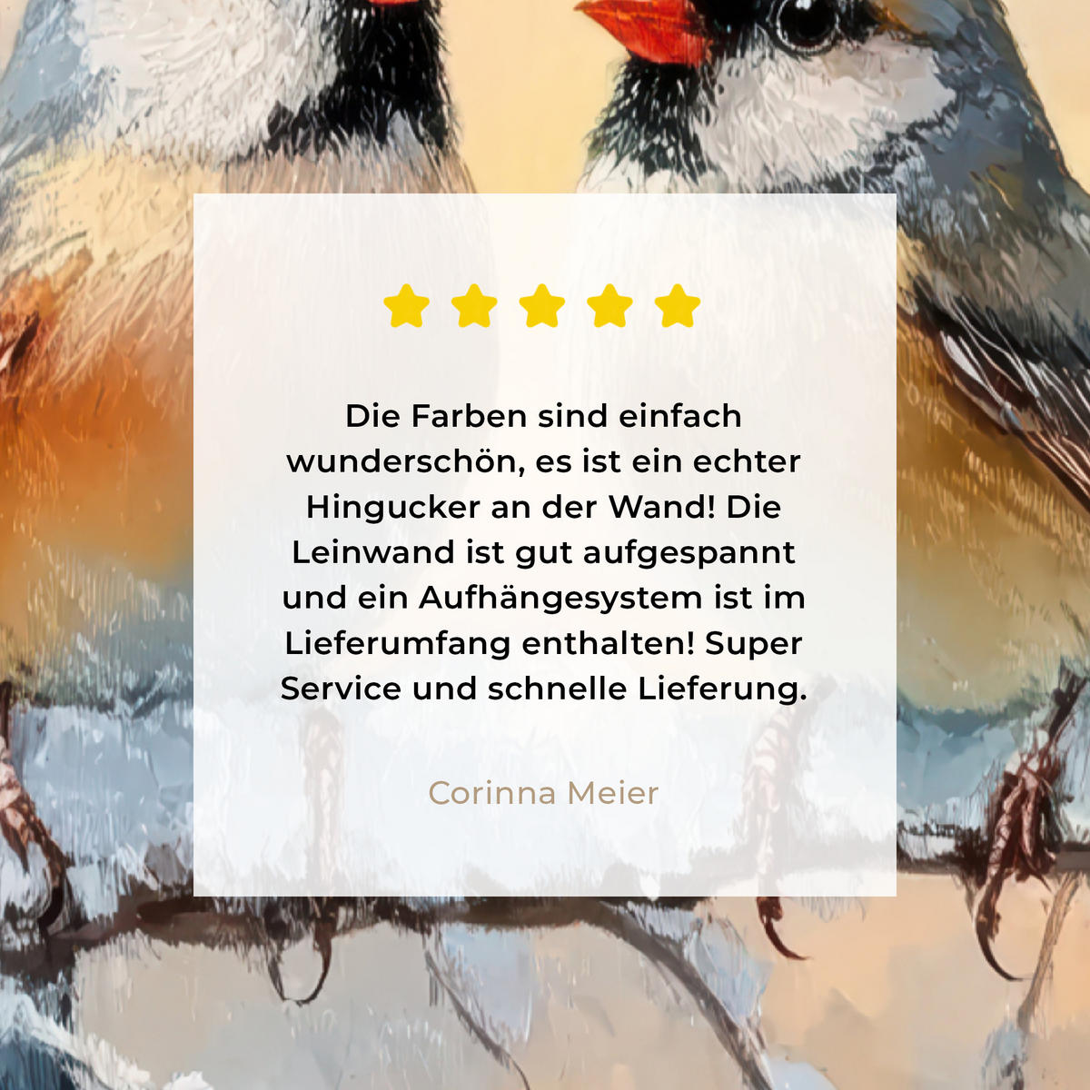 LEINWANDBILD Vögel - Zweig - Winter - Schnee 30x40 cm - Pastellblau, Textil (30/40cm) - MuchoWow