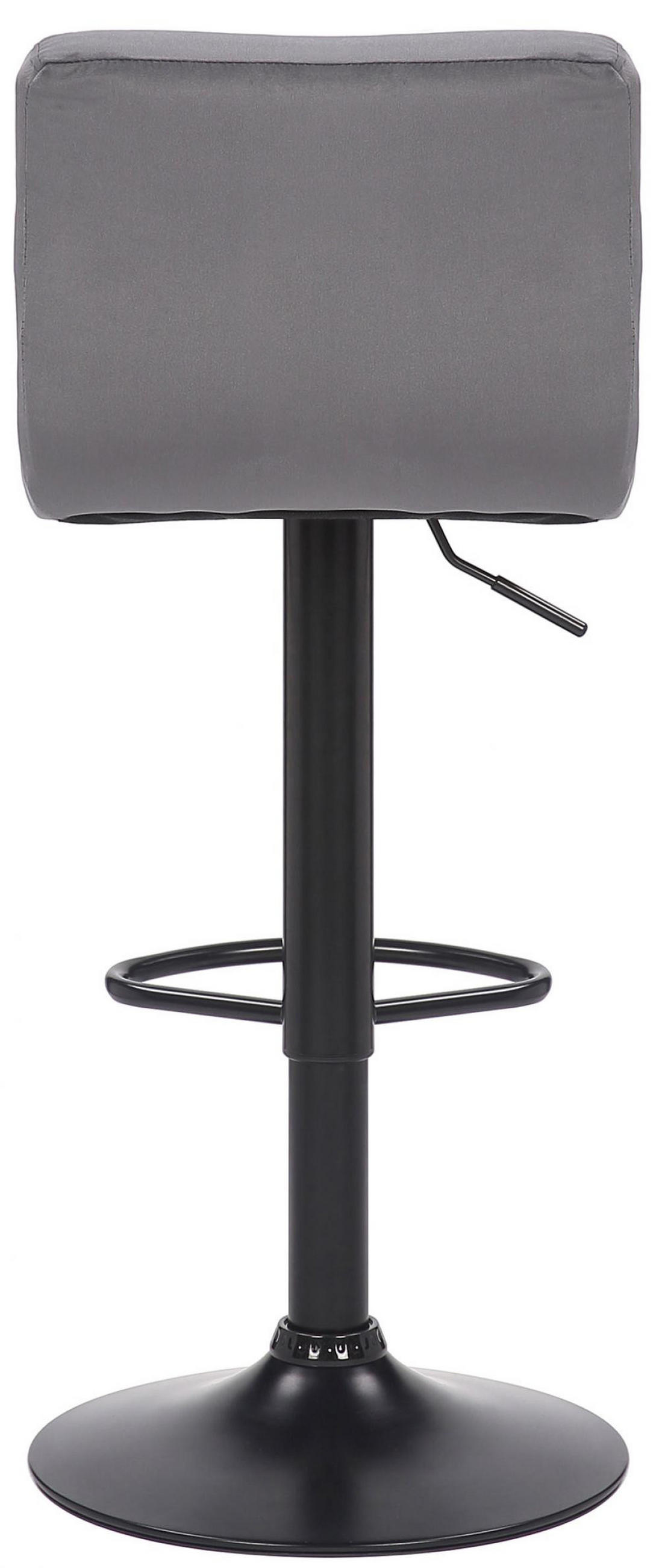 BARHOCKER 2er Set Samt Grau - Schwarz/Grau, Textil/Metall (40/85/40cm) - CLP