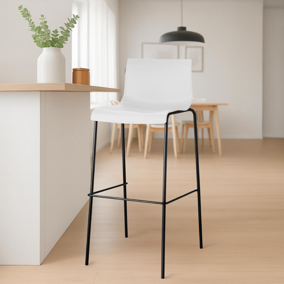 BARHOCKER Hover 100x43x48 cm weiß - Weiß, Kunststoff (43/100/48cm) - furnicato