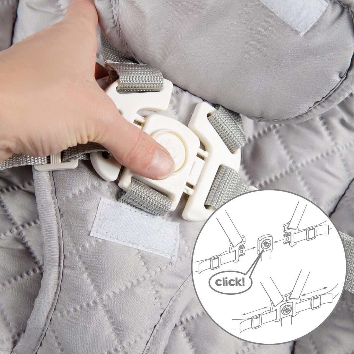 BABYHOCHSTUHL Born Up Luxe mit Neugeborenenaufsatz Taupe - Taupe, Holzwerkstoff/Textil (46/94/66.5cm) - Roba