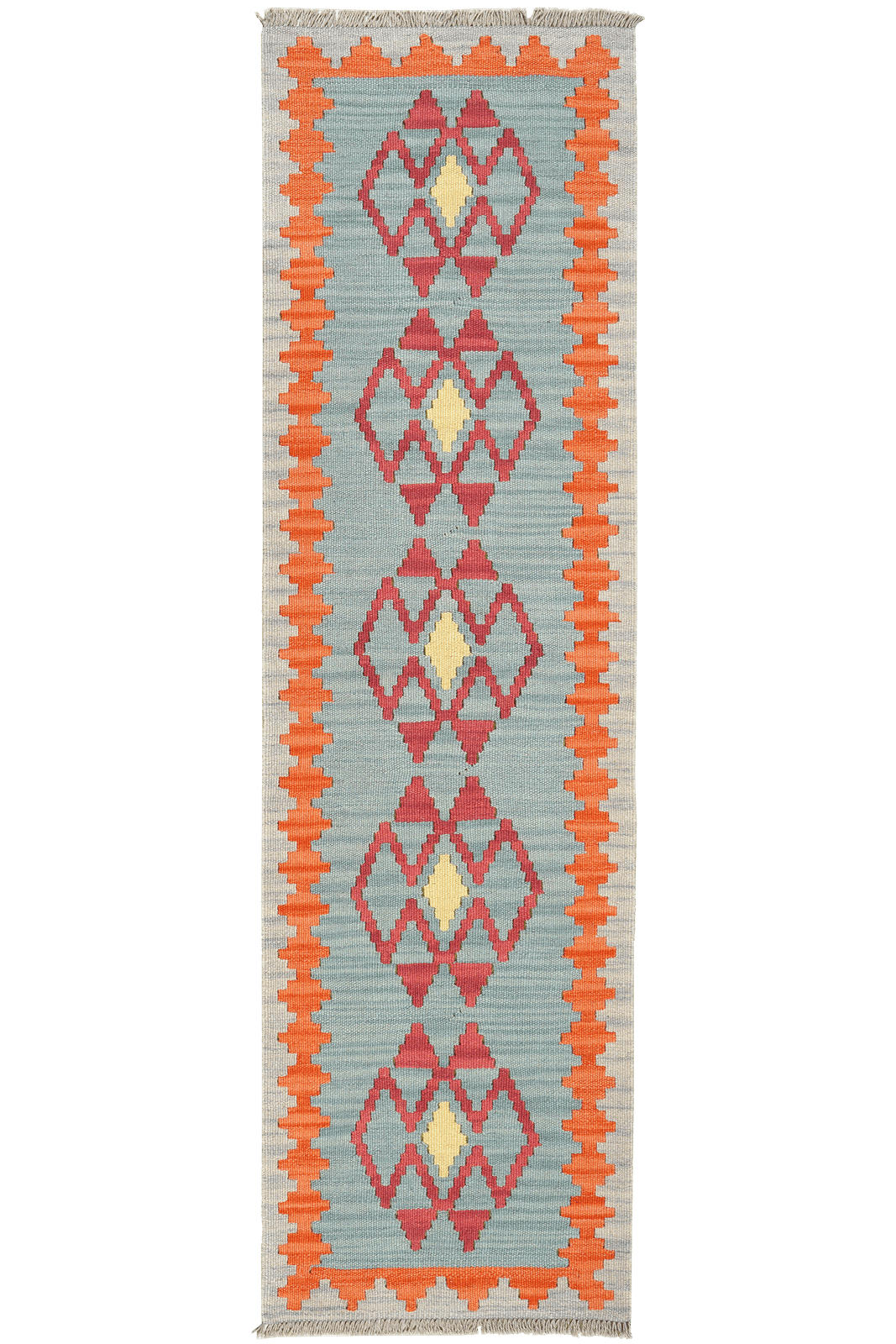 Looma Kelim-Läufer Blau 57x197 cm