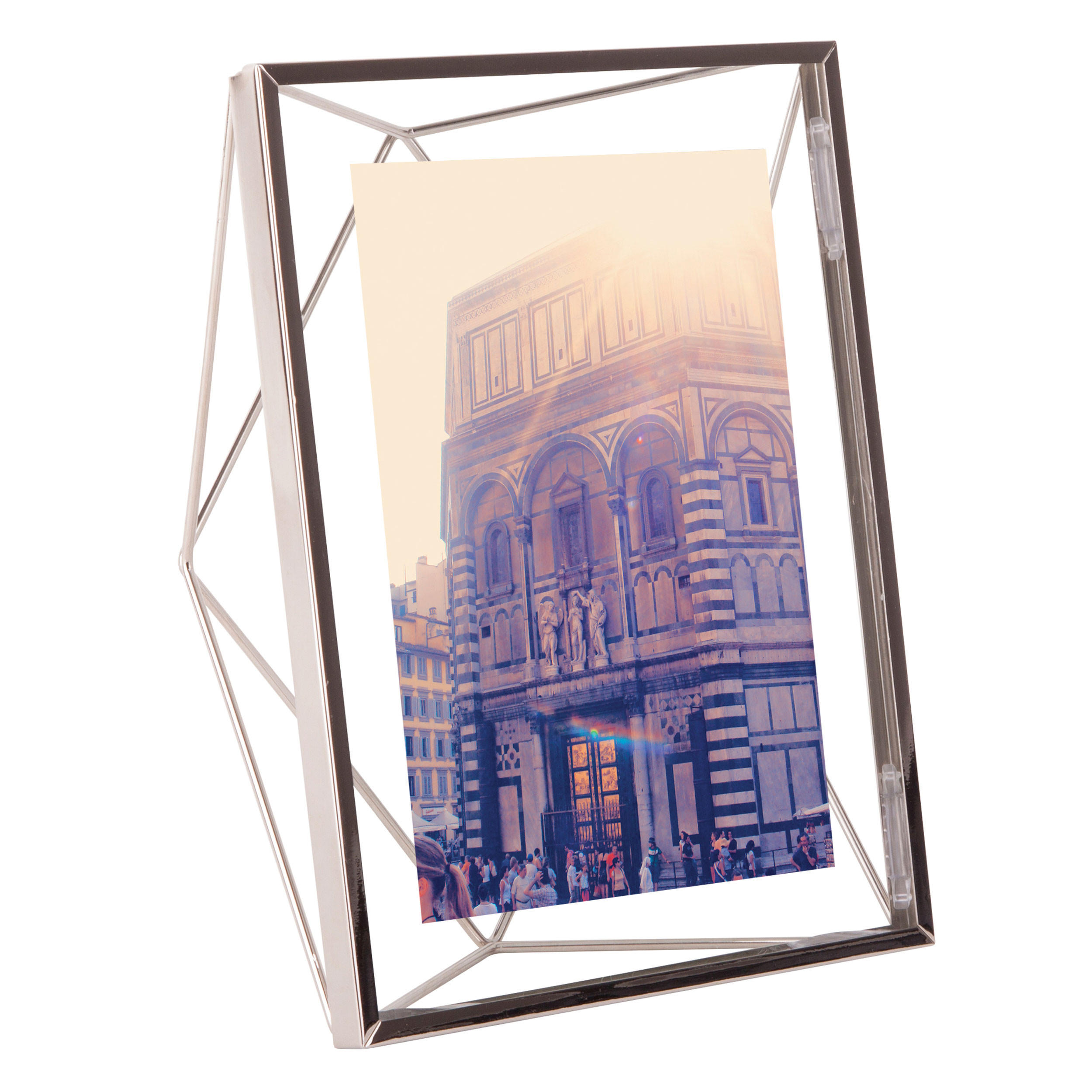 PHOTO DISPLAY Prisma, Chrom - Silberfarben, Metall (17.78/6.99/22.86cm)