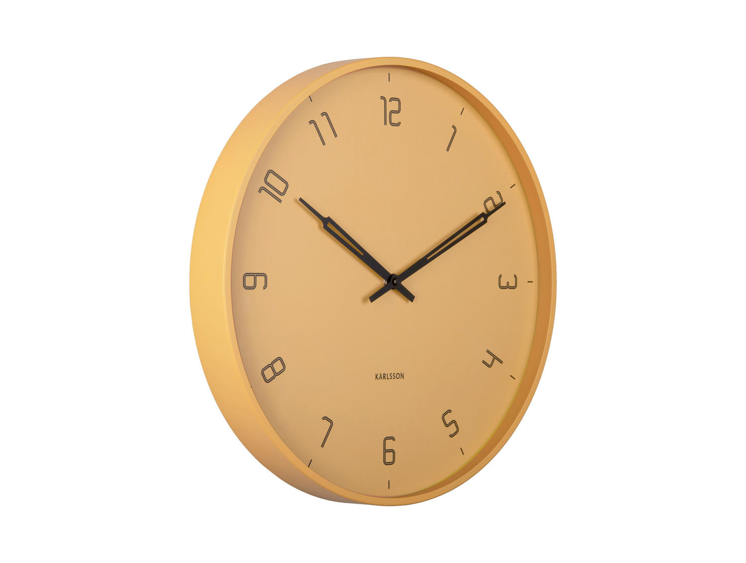 Karlsson Wanduhr Gelb 40x40x4.5 cm