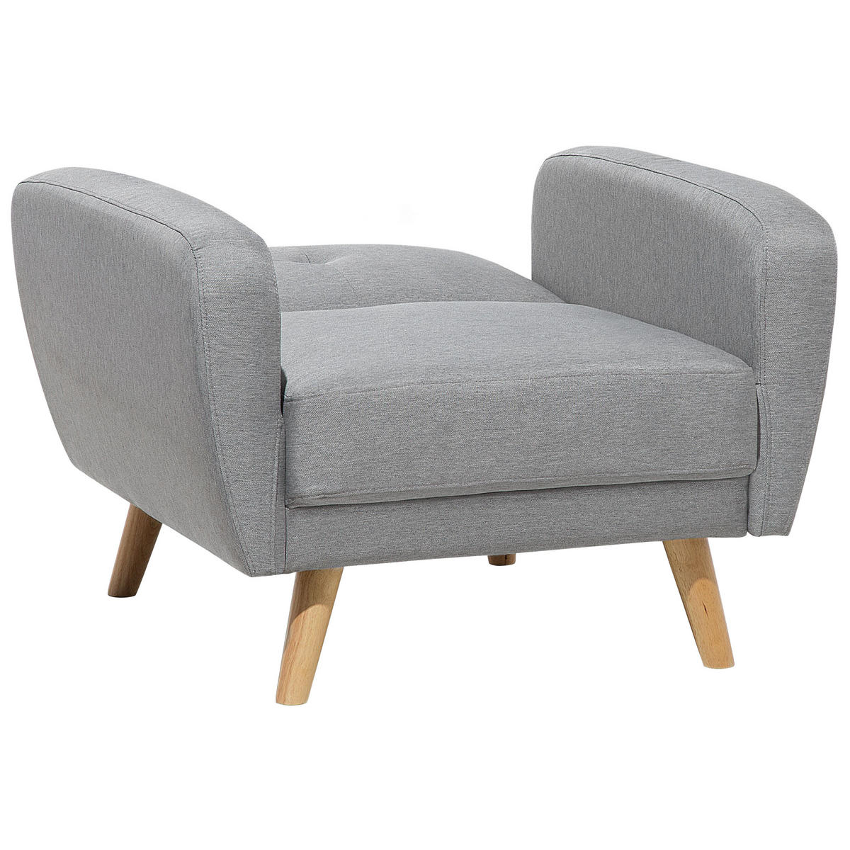 SESSEL Polsterbezug Grau Florli - Grau, Holz/Textil (89/82/85cm) - Beliani