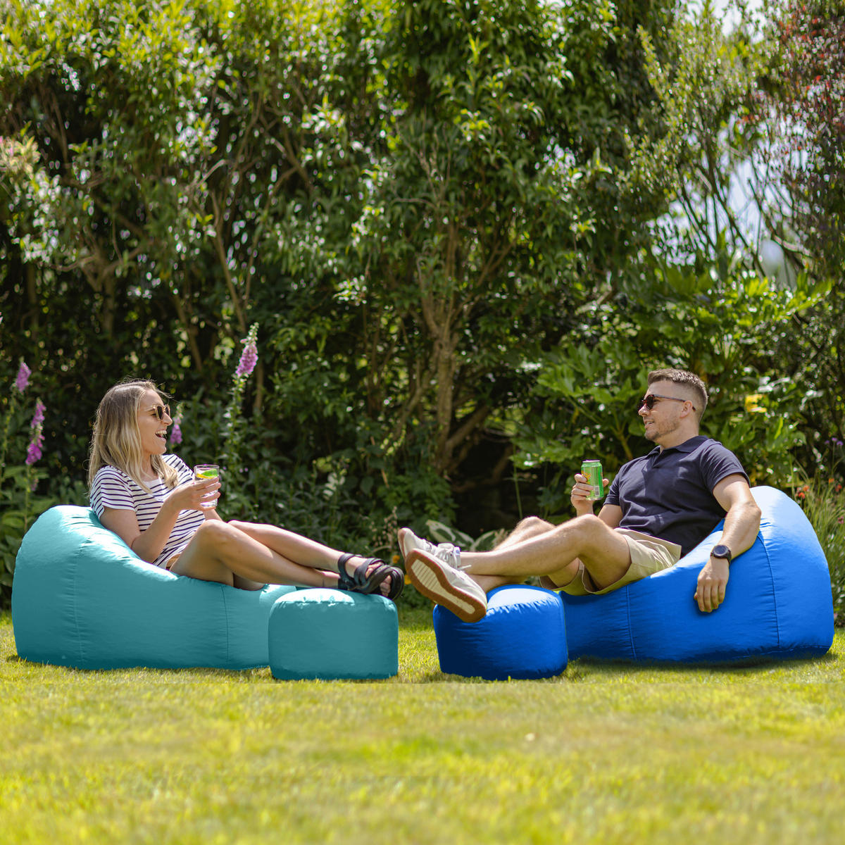 OUTDOORSITZSACK Klassisch - Blau, Kunststoff (85/50/85cm) - Veeva