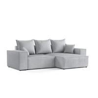 ROHOVÁ SEDAČKA SENSO, textil, Světle béžová - černá/světle šedá, dřevo/kompozitní dřevo (255/148cm) - AltaBeds