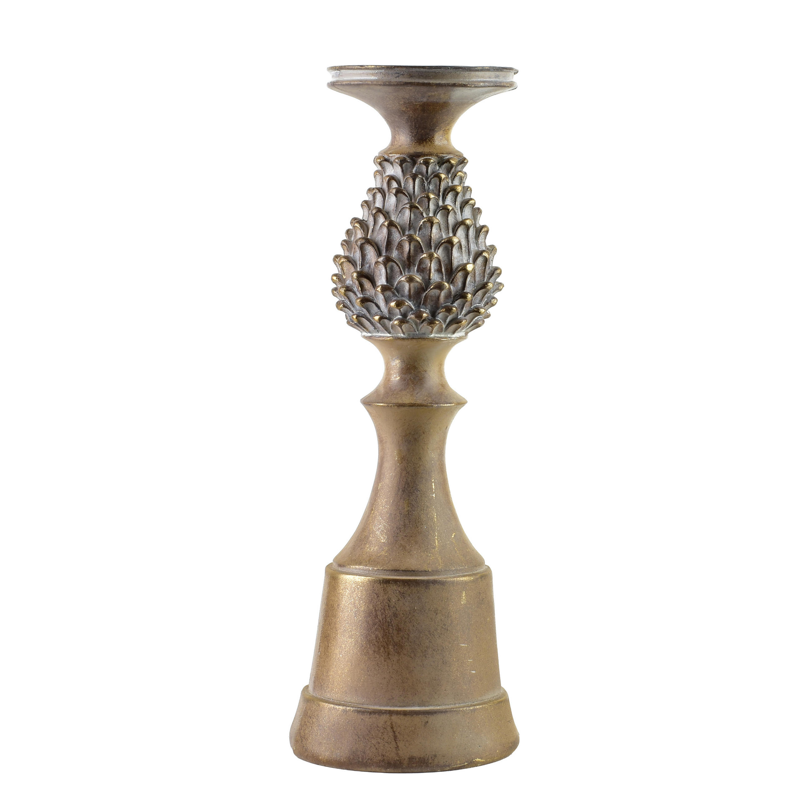 KERZENHALTER Santa Lila Braun 9,5x9,5x19 cm Kunststoff - Braun, Kunststoff (9.5/19/9.5cm) - Mondex