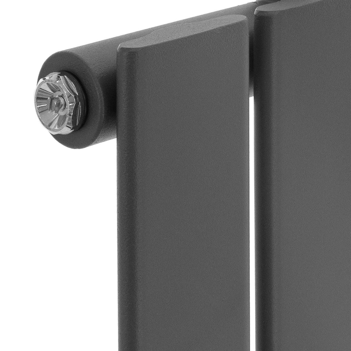 BADHEIZKÖRPER Stella 480x1800 mm Anthrazit mit Mittelanschluss - Anthrazit, Metall (48/180/5cm) - LuxeBath