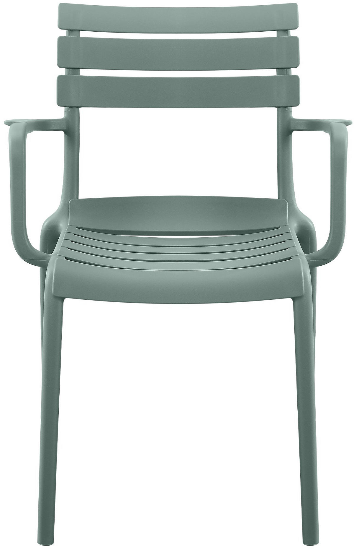 GARTENSTUHL Karl Armlehne 57x57x82cm Kunststoff Oliv Stapelstuhl - Olivgrün, Kunststoff (57/82/57cm) - DELUKE