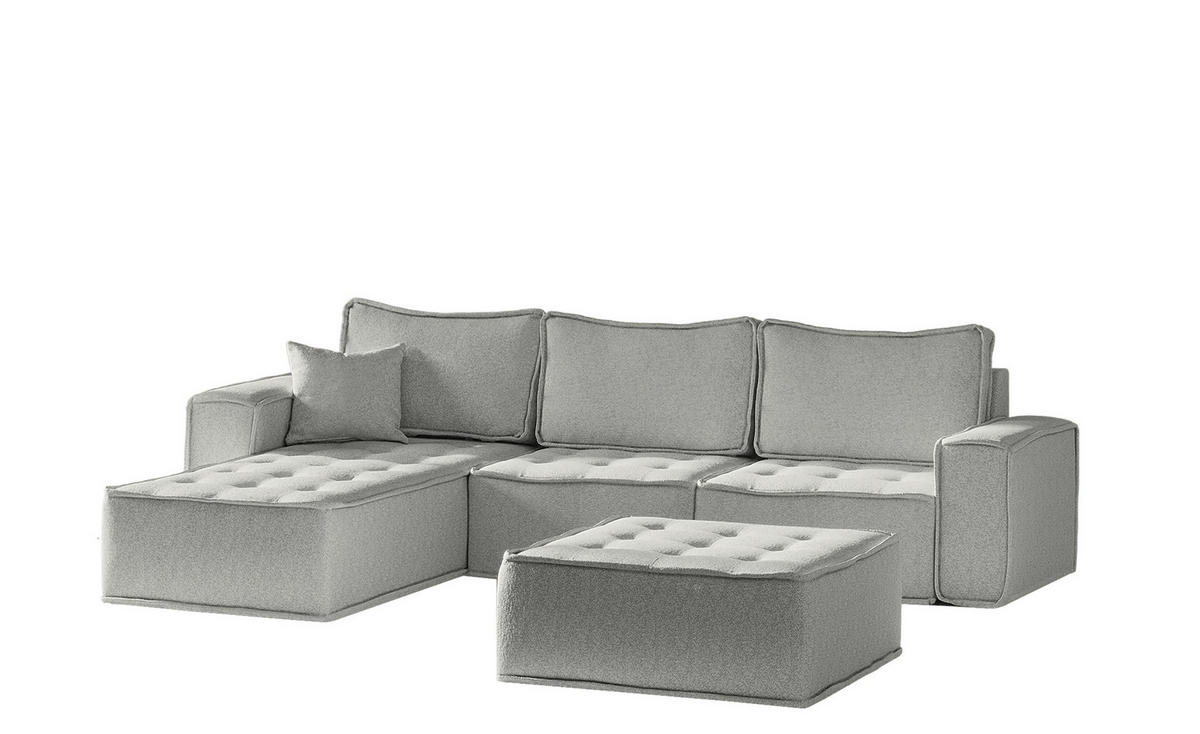 ECKSOFA Sande In Alpine - Hellgrau, Holzwerkstoff/Textil (292/192cm) - Fun Möbel