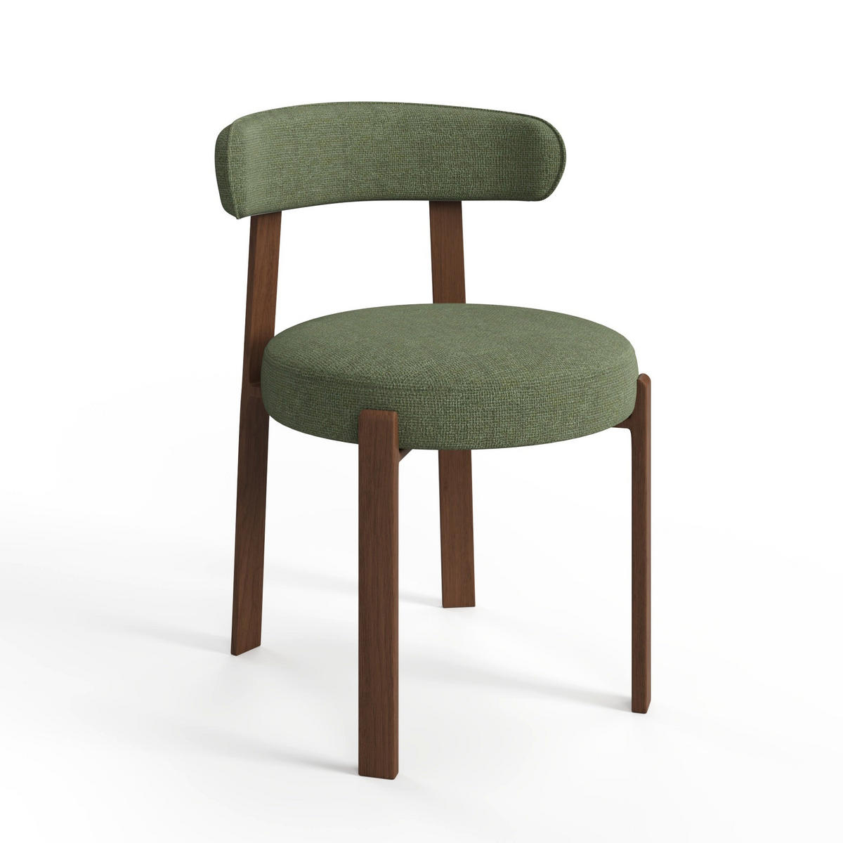 ESSZIMMERSTUHL Chenille-Samt Khakigrün 51cm - Olivgrün/Grün, Textil (51/79.5/54.5cm) - Sia Home