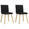 ESSZIMMERSTÜHLE 2 Stk. Schwarz Stoff 45*54*86cm - Schwarz, Metall (45/86/54cm) - ZMH