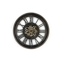 UHR - 60 cmcm x 7 cmcm - Metall - Schwarz, Anthrazitgrau - ASTORIA - Schwarz, Metall (60/60/7cm) - Vente-Unique