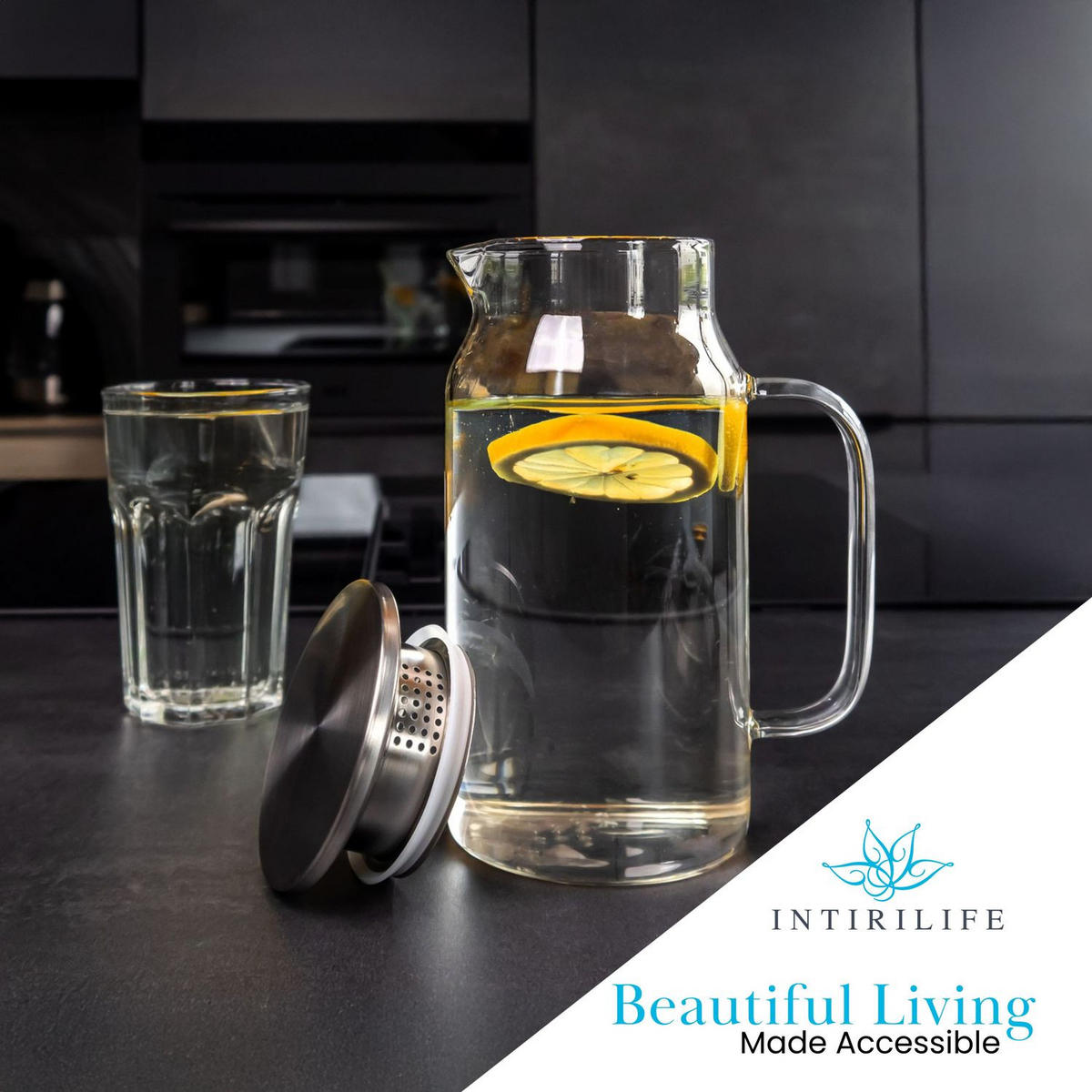 KARAFFE - Transparent, Glas (1.2L) - Intirilife
