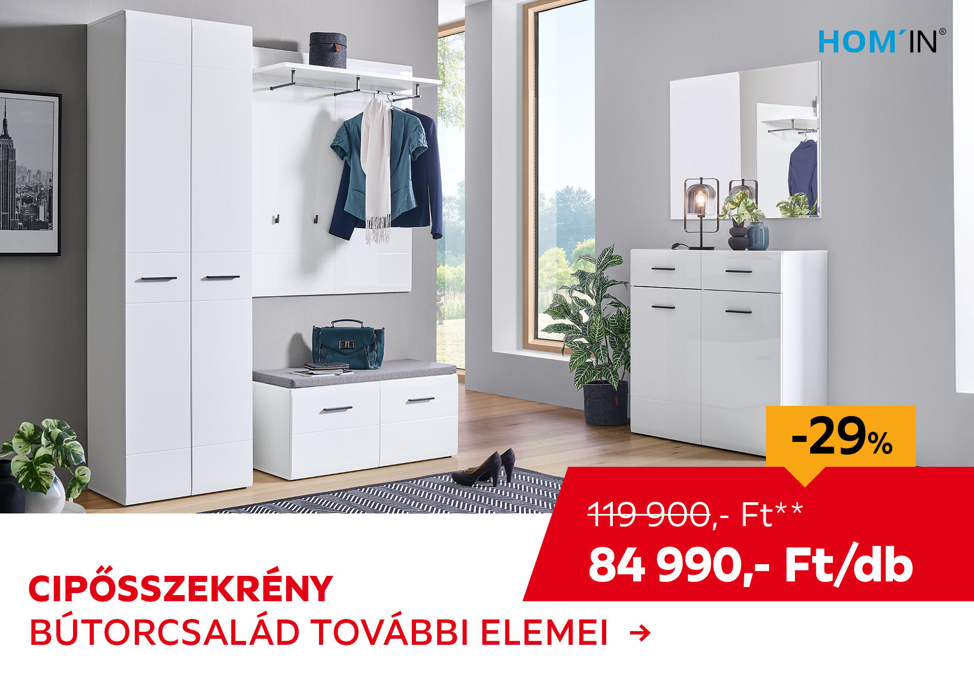 CIPŐSSZEKRÉNY Kiemelt termék 119900 Ft.- helyett 84990 Ft.-