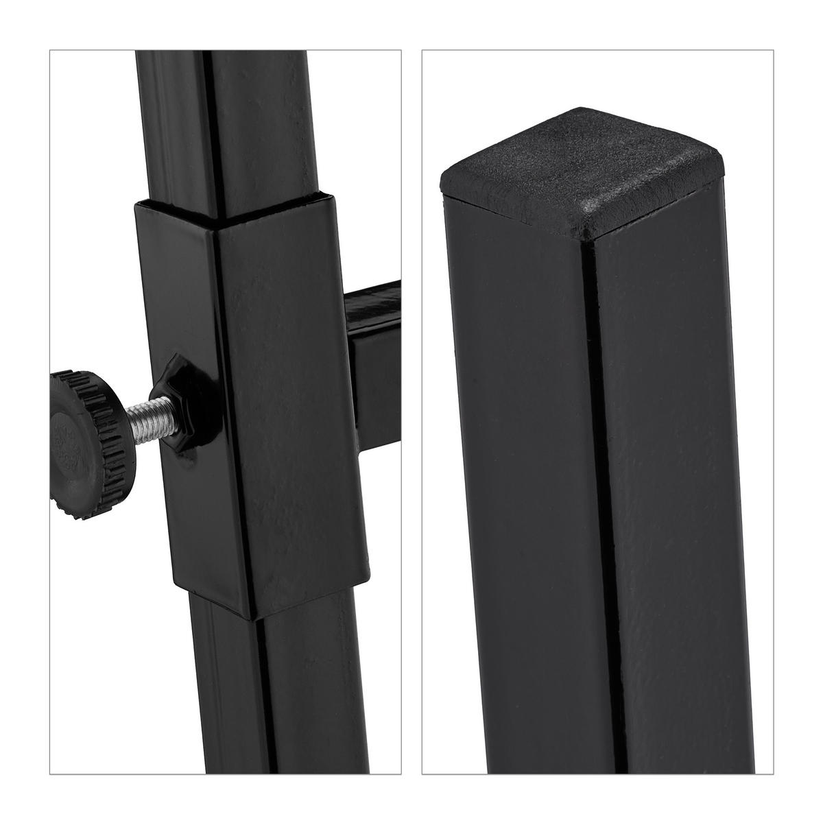 SÄGEBOCK - Schwarz, Metall (50/77.5/112cm) - Relaxdays